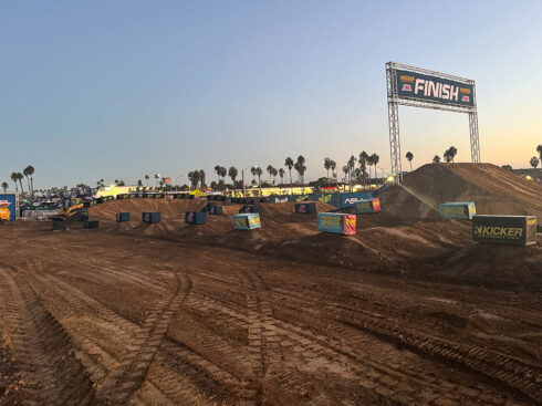 A track that Jetwerx built on Huntington Beach for the FIM North American Arenacross Championship.